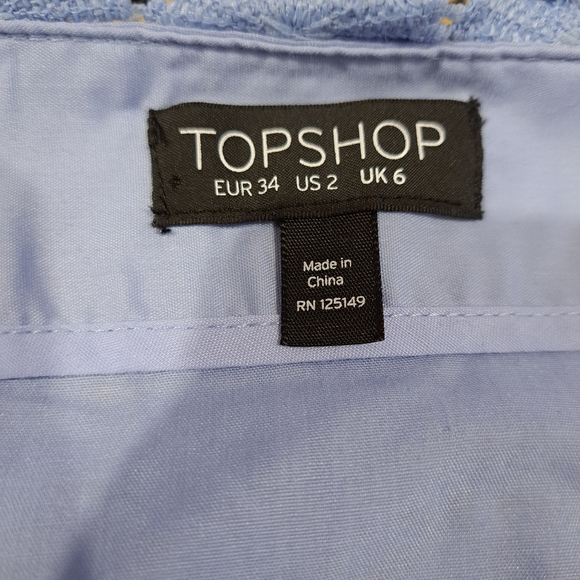 🌈SKY BLUE CROCHET MINI SKIRT-2 - Picture 6 of 8